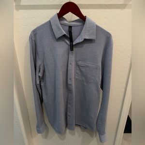 Lululemon Men’s Commission Long Sleeve Shirt in Blue - Size L